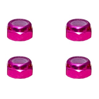 アルミ薄型ナイロンナット M3(ピンク) 4pcs [SGX-03UPK]]