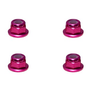 アルミフランジナイロンナット M3(ピンク) 4pcs [SGX-03FPK]]
