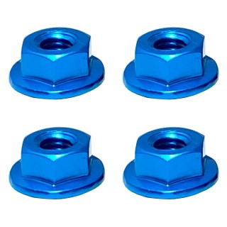 アルミフランジセレートナット M4(ライトブルー) 4pcs [SGX-04STB]]