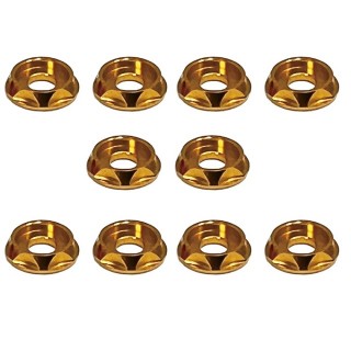 M3 CAPビス用アルミ皿ワッシャー(ゴールド) 10pcs [SGX-115G]]