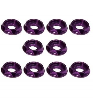M3 CAPビス用アルミ皿ワッシャー(パープル) 10pcs [SGX-115P]]