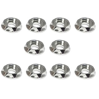M3 CAPビス用アルミ皿ワッシャー(シルバー) 10pcs [SGX-115S]]