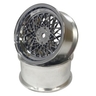 メッシュ ホイル オフセット3 クロームシルバー 2個入 [DW-1023CS]]