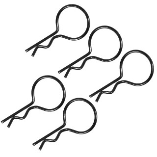 カラフルボディクリップ 大(5) BK [EG-1127U-BK]]