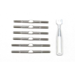 YZ-2 DTM3.1/CAL3.1用 チタン製ターンバックルセット(6本入り/レンチ付き) [Z2-TBS31A]]