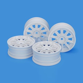 【予約】 TH10本スポークホイール4本(ホワイト)(24mm幅・オフセット0) *OP-2067