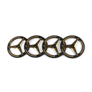 ラバータイヤ用アルミセットアップホイル Black Golden(4) [AM171007#P]]